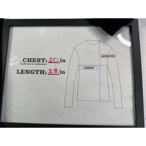 Vintage QVC Yi Lin Womens Small Navy Blue Velvet Burnout Brocade Floral Top New - Picture 6 of 7